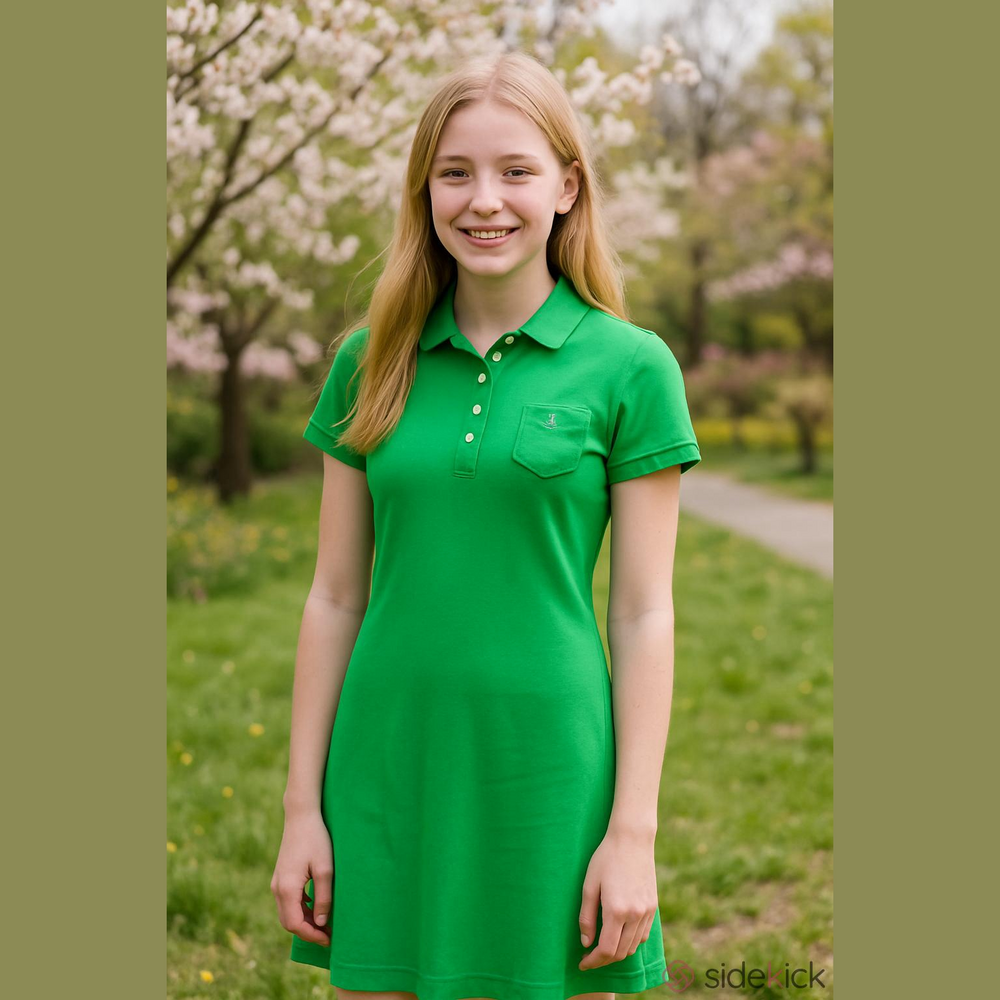 Lilly Pulitzer Bright Green Pink Accents Polo Dress Short Sleeve Womens Size XS*